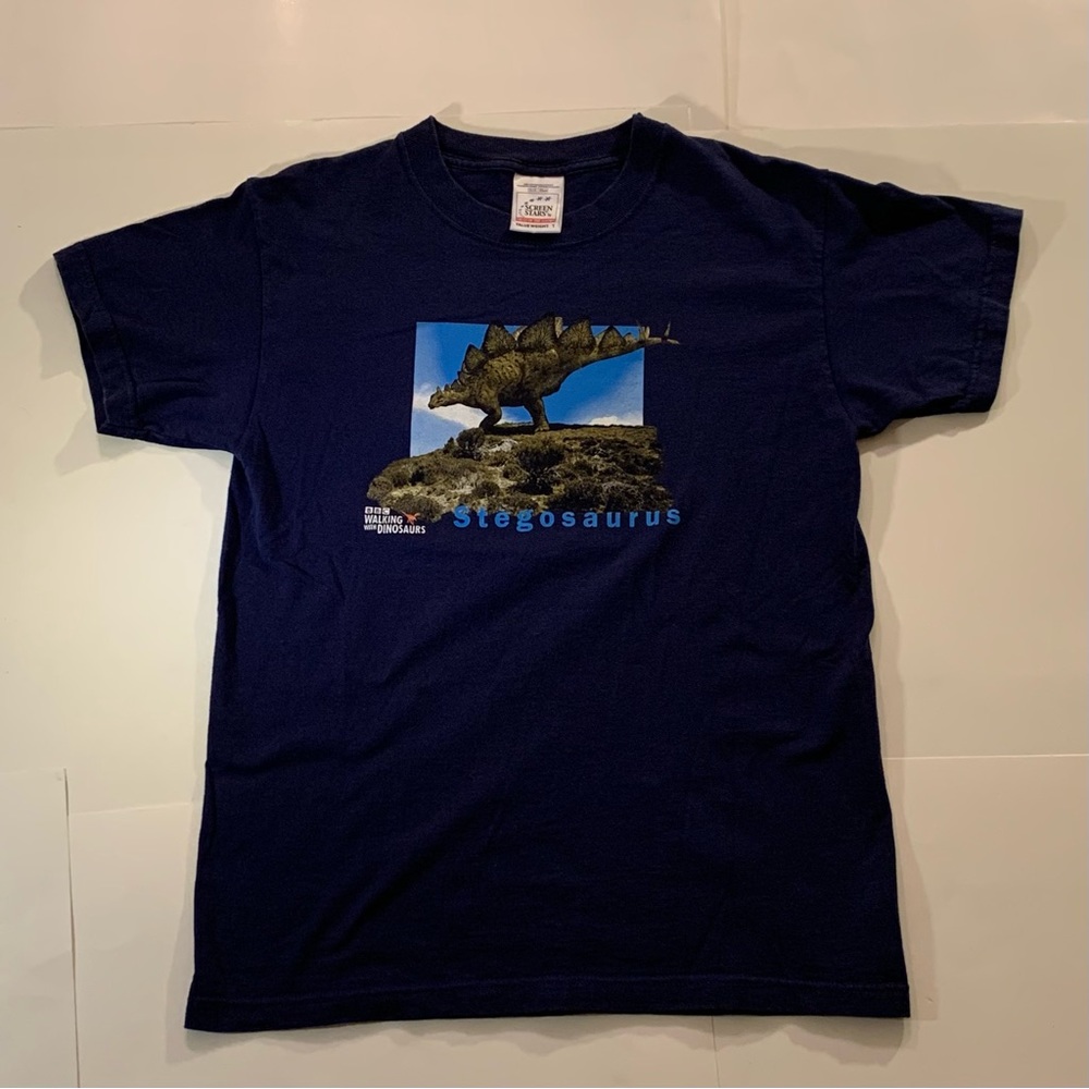🦕 Y2K BBC WALKING WITH DINOSAURS STEGOSAURUS T-SHIRT YOUTH SIZE 12-13/152CM 🦕
